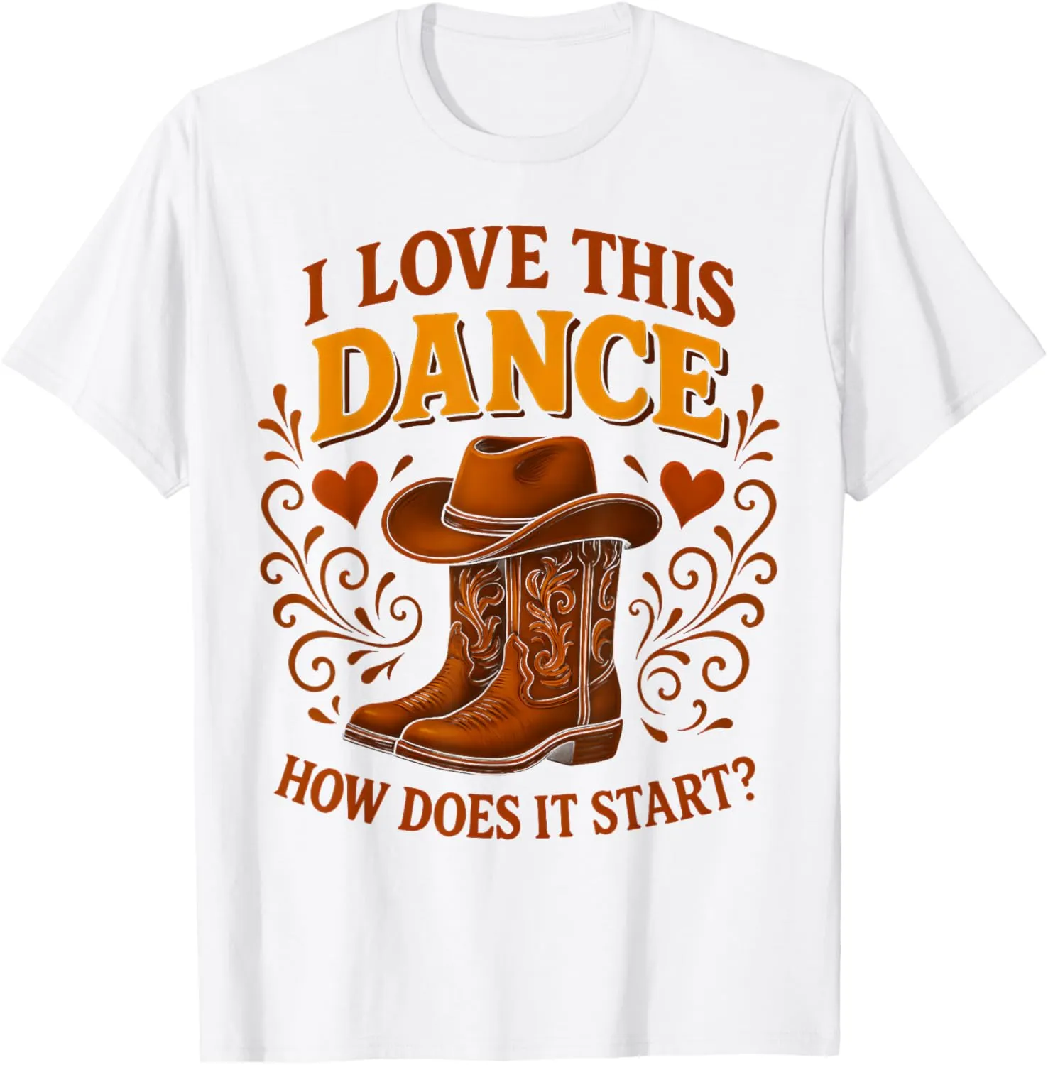 Retro How Does This Dance Start Line Dancer Country T-Shirt