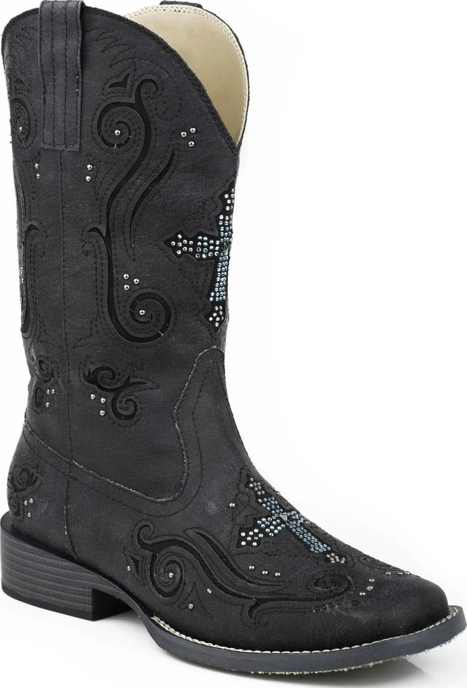 Roper Womens Faith Boot, Black, 9