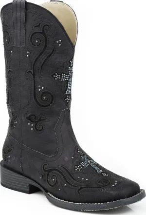 Roper Womens Faith Boot, Black, 9