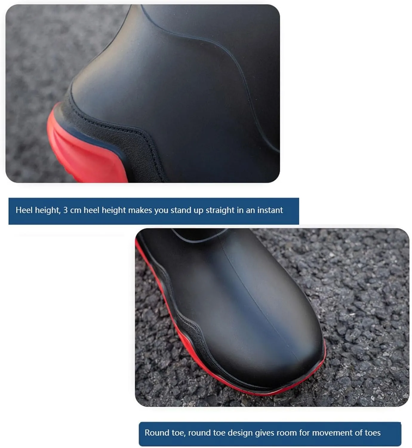 Rubber Work Rain Boot for Men, Men's Comfort Short Tube Anti-Skid Waterproof Fishing Rubber Rain Boots, Garden Fishing Outdoor Work Sturdy PVC Shoes, for Yard Farm, Outdoor