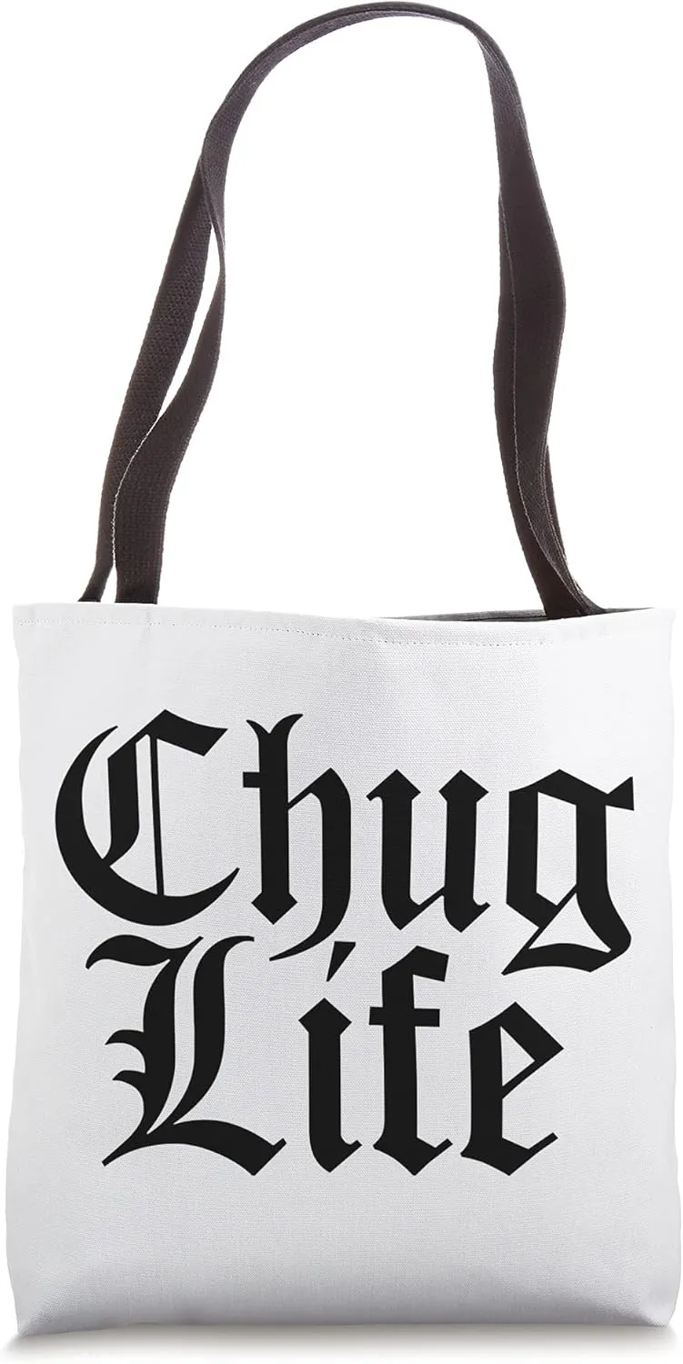 Serous Beer Drinkers CHUG LIFE Lager Ale Craft Beer Tote Bag