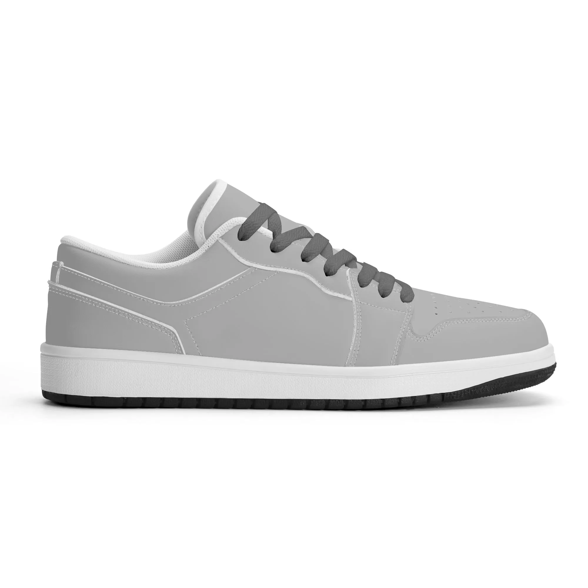 Silberne Low Top Leder Sneaker für Damen