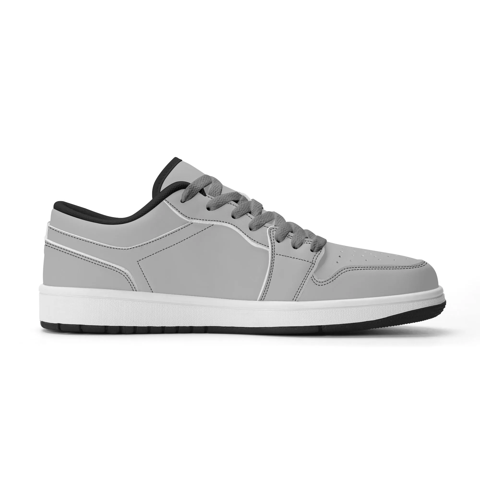 Silberne Low Top Leder Sneaker für Damen