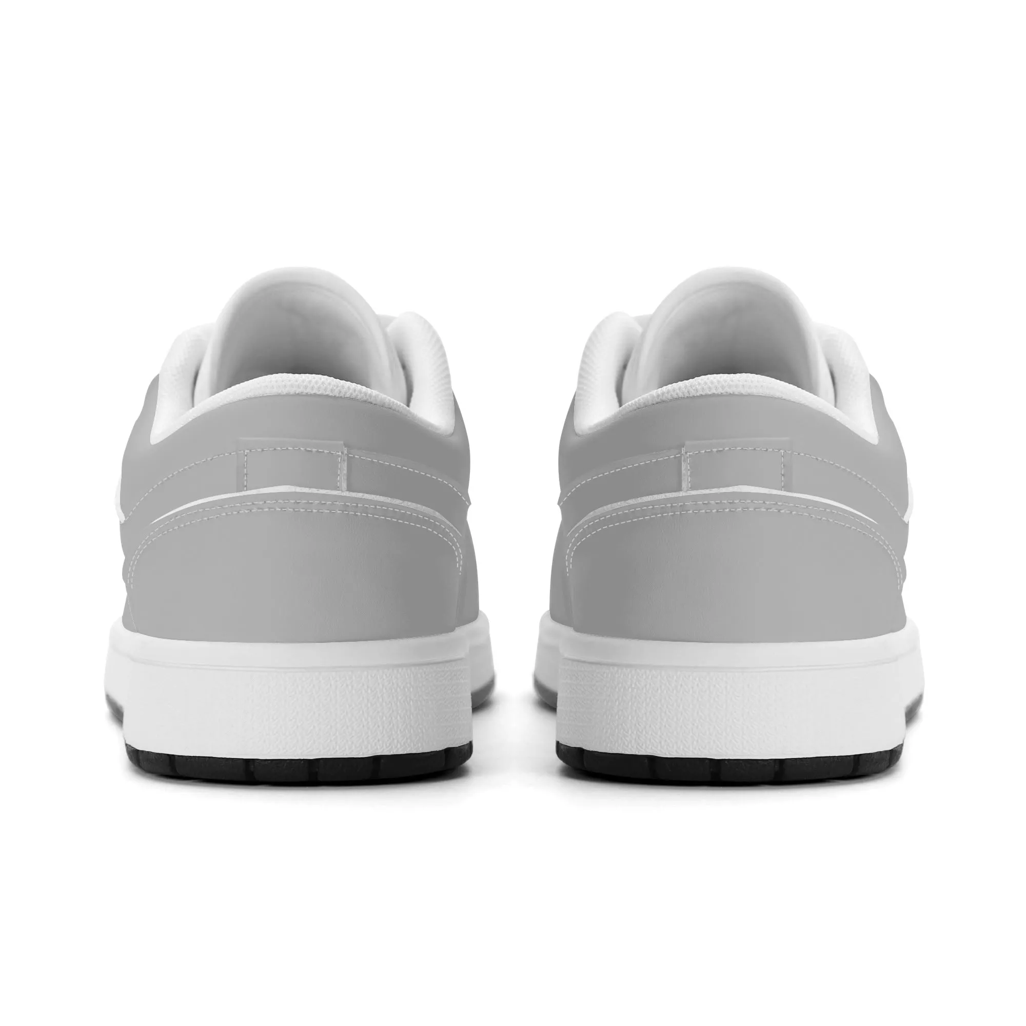 Silberne Low Top Leder Sneaker für Damen