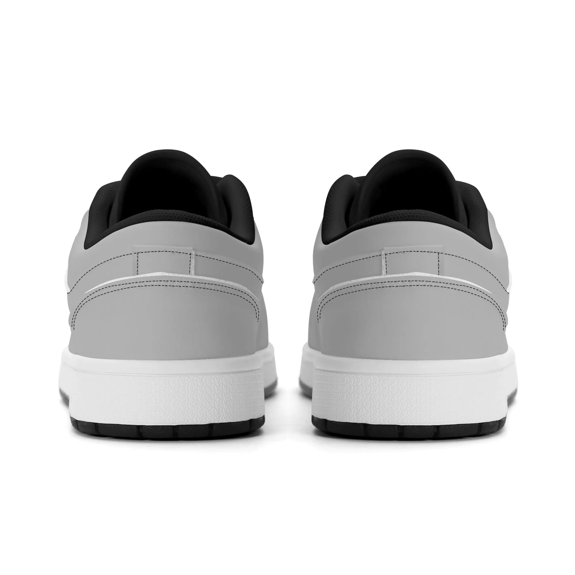 Silberne Low Top Leder Sneaker für Damen