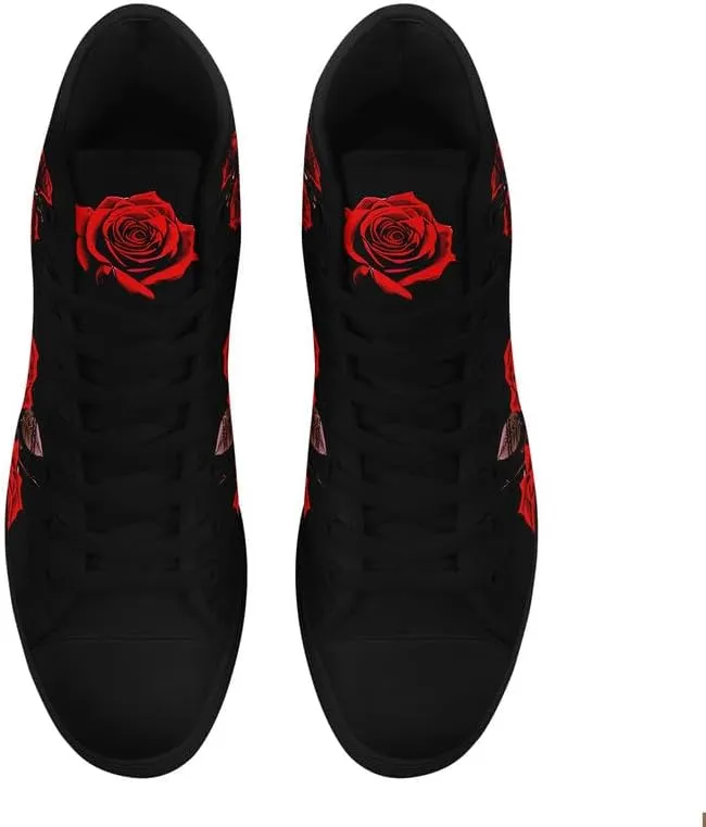 Skull High Tops Canvas Shoes for Men Women Classic Lace Up Gothic Fashion Sneaker Street Casual Canvas Sneakers