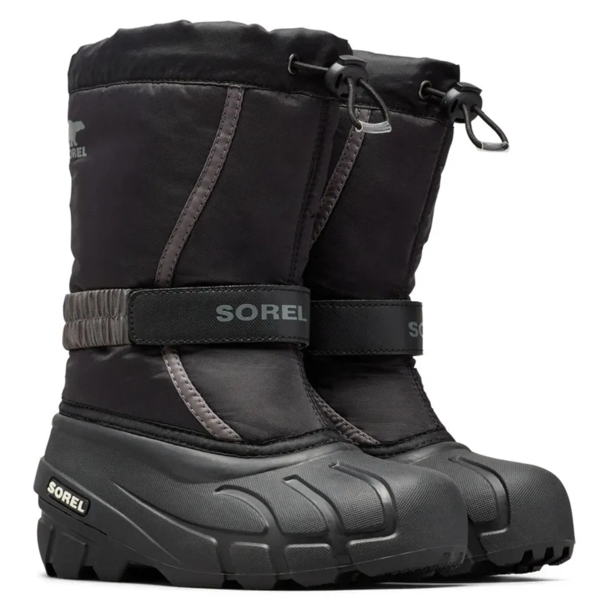 Sorel Kid's Flurry Black/City Grey Waterproof