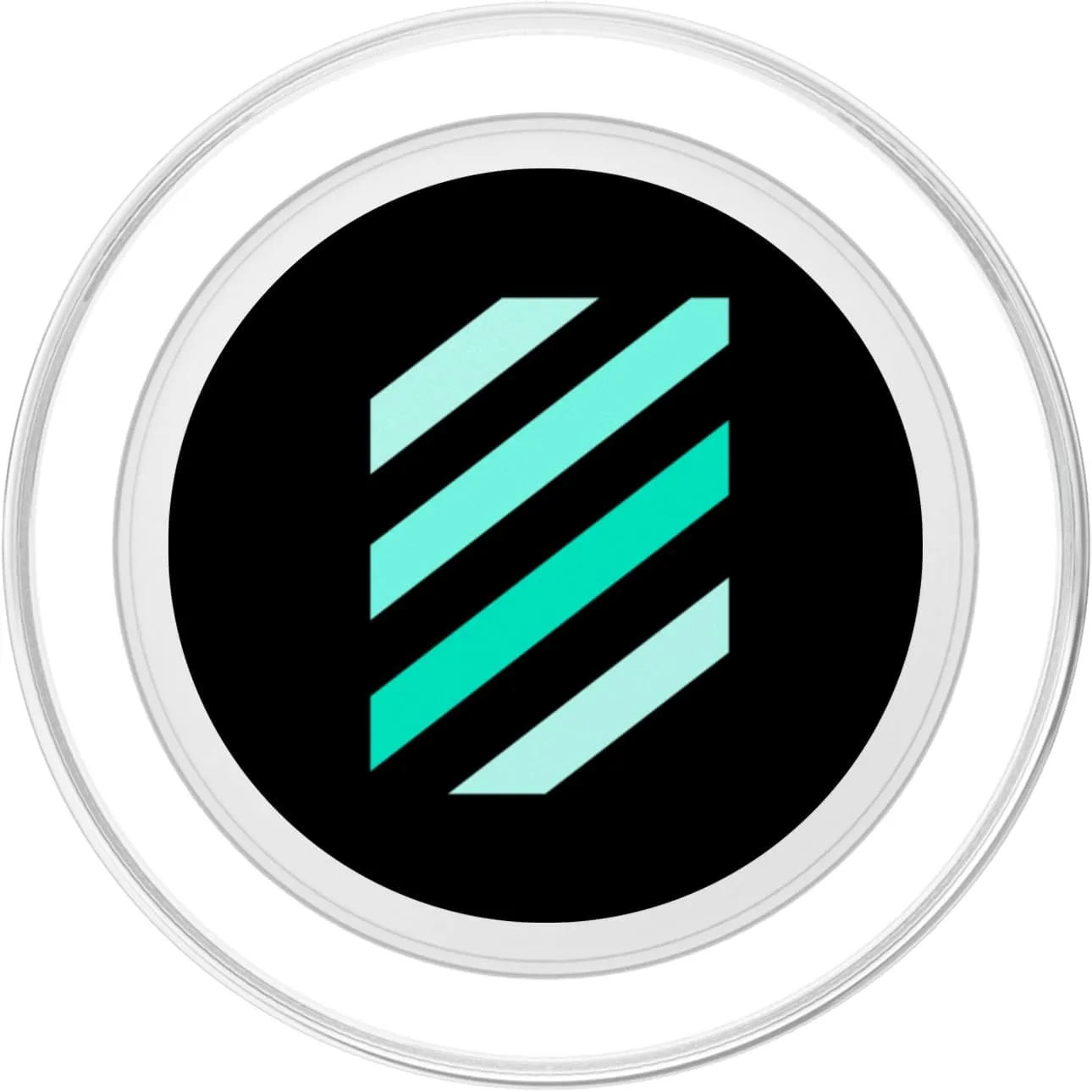 Teal Aqua Stripe Shades Teal Aqua Graphic PopSockets PopGrip for MagSafe