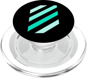 Teal Aqua Stripe Shades Teal Aqua Graphic PopSockets PopGrip for MagSafe