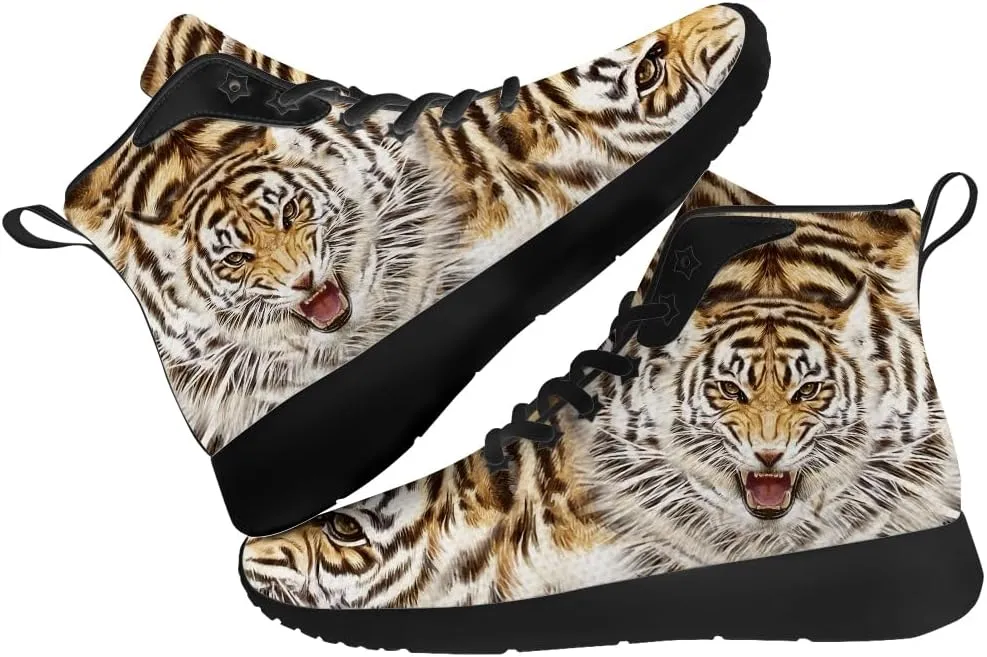 Tiger Shoes for Women Men High Top Sneakers High Top Shoes Gifts for Boyfriend Girlfriend