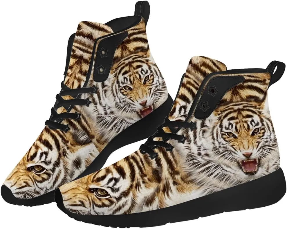 Tiger Shoes for Women Men High Top Sneakers High Top Shoes Gifts for Boyfriend Girlfriend