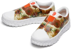UIN Men's Fashion Sneakers Lightweight Walking Casual Slip Ons Art Painted Athletic Travel Skate Shoes Las Ramblas