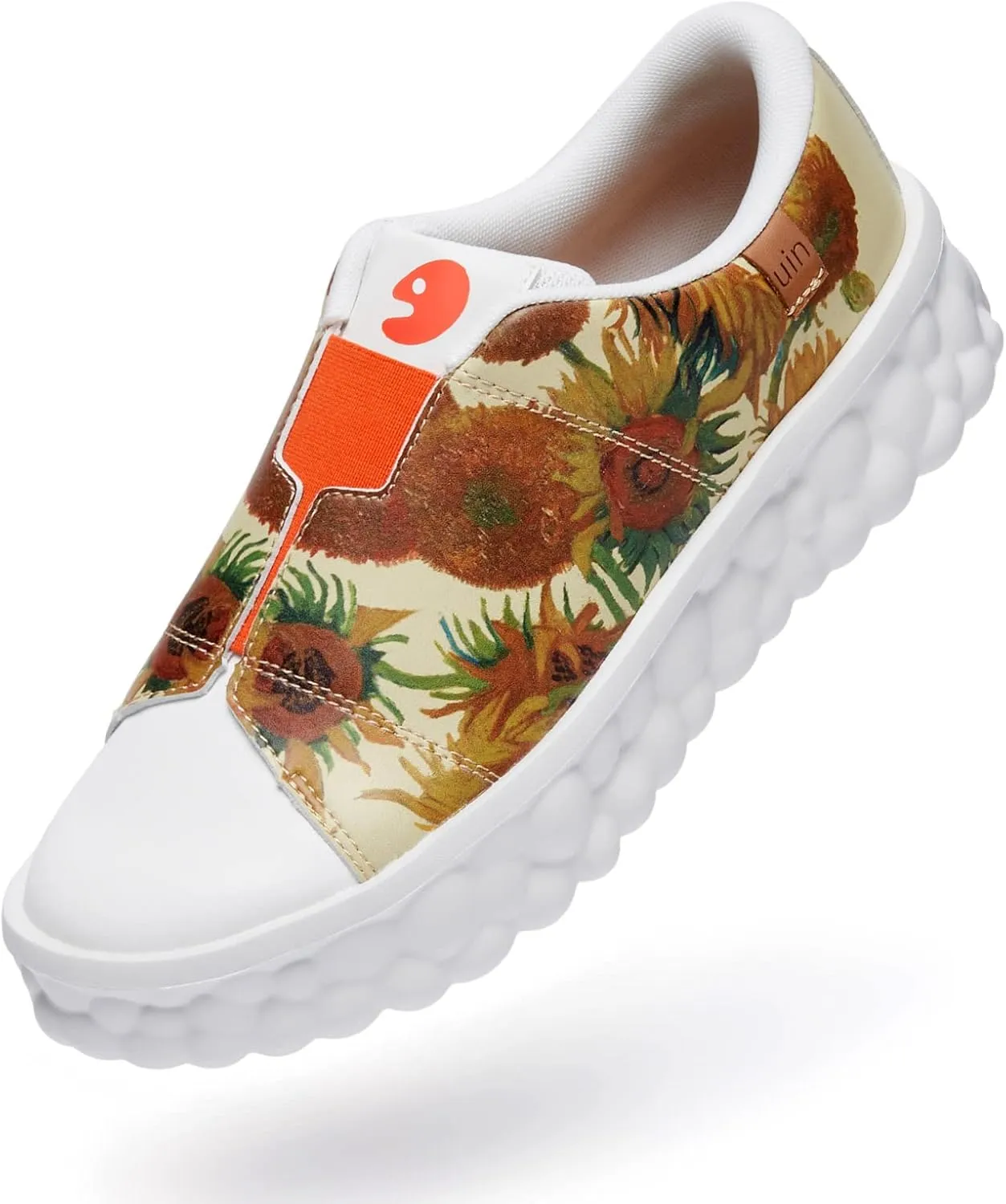 UIN Men's Fashion Sneakers Lightweight Walking Casual Slip Ons Art Painted Athletic Travel Skate Shoes Las Ramblas