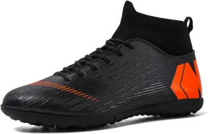 Unisex soccer sneakers are light, breathable, non-slip and shock-absorbing, and The youth high-top indoor lawn training hard bottom TF/AG.