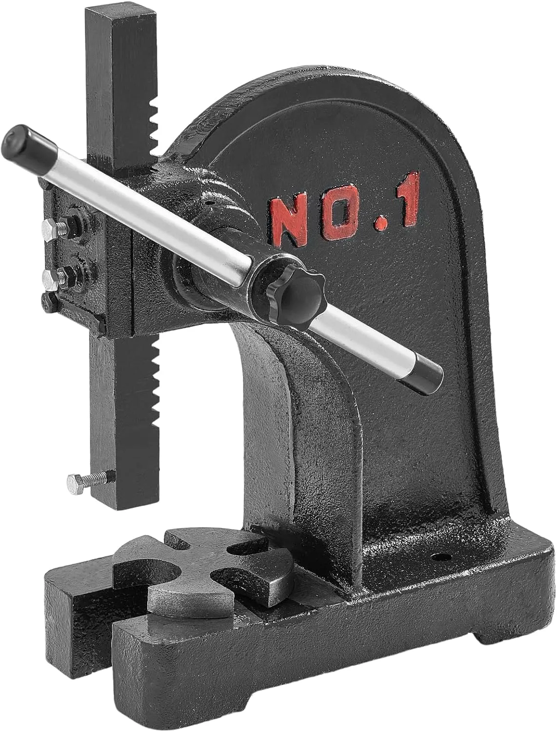 VEVOR Arbor Press, 1 Ton Manual Arbor Press, 5.9" Maximum Height, Cast Iron Heavy-duty Manual Desktop Arbor Press, Precision Hand Press for Stamping, Bending, Stretching, Forming