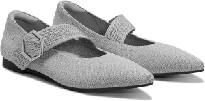 VIVAIA Maria Pointed-Toe Mary-Jane Flats Shoes for Women Washable Ballet Flats Comfortable Casual Shoes with AdaptAll Strap Dressy