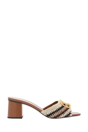 VLogo Crochet Slide Sandals