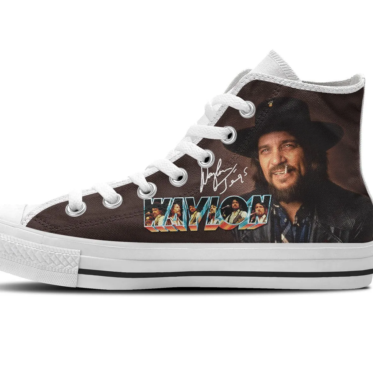 waylon jennings ladies high top sneakers