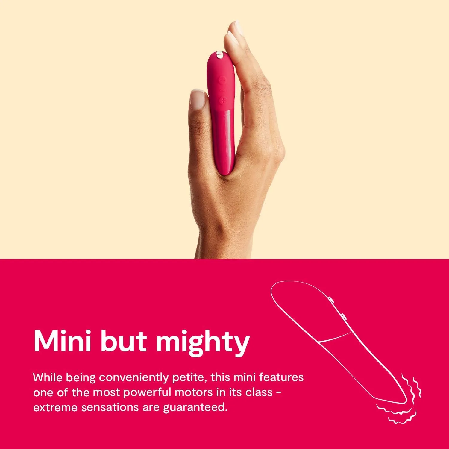 We-Vibe Tango X Bullet Vibrator Sex Toy | Adult Toys for Women & Couples | Vibrating Device for Her | Mini Clitoris Stimulator | 8 Intensity Levels | Gifts for Women | Waterproof | Red