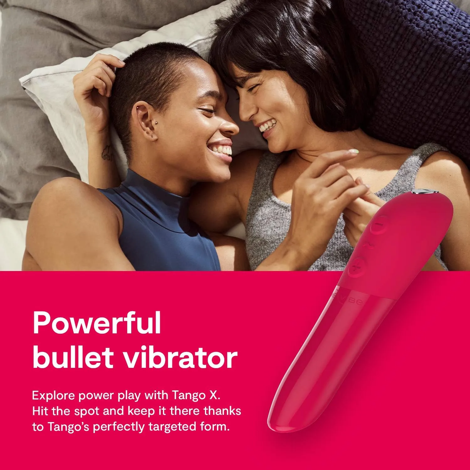 We-Vibe Tango X Bullet Vibrator Sex Toy | Adult Toys for Women & Couples | Vibrating Device for Her | Mini Clitoris Stimulator | 8 Intensity Levels | Gifts for Women | Waterproof | Red