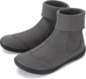 WHITIN Women's Wide Barefoot Ankle Boots | Minimalist Chelsea Styles | Zero Drop | Stacked Sock-like Cuffs