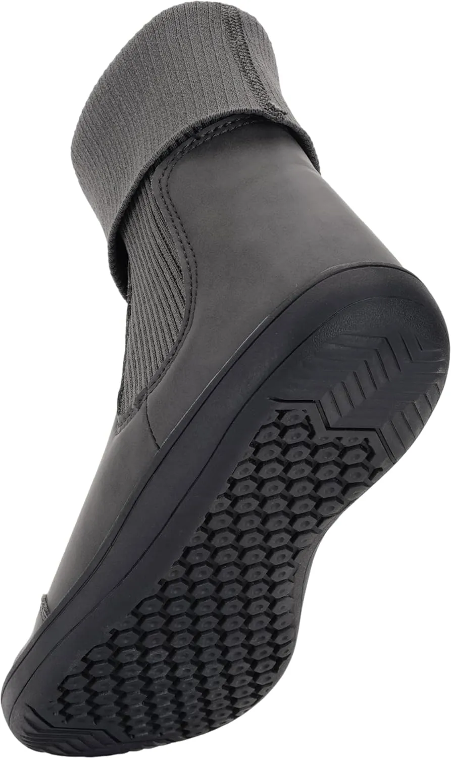 WHITIN Women's Wide Barefoot Ankle Boots | Minimalist Chelsea Styles | Zero Drop | Stacked Sock-like Cuffs