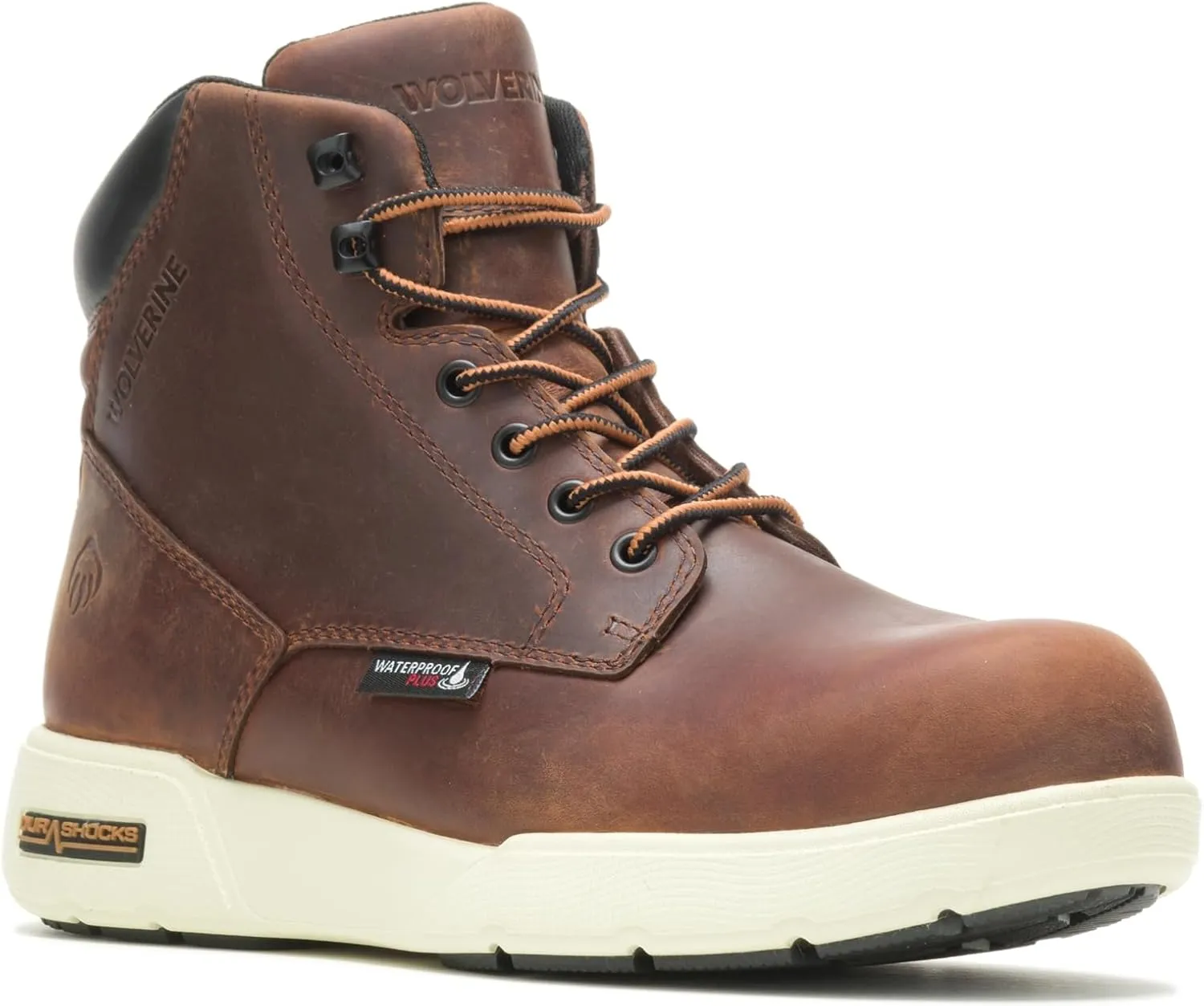 WOLVERINE Men's Kickstart DuraShocks 6" Waterproof Composite Toe Construction Boot