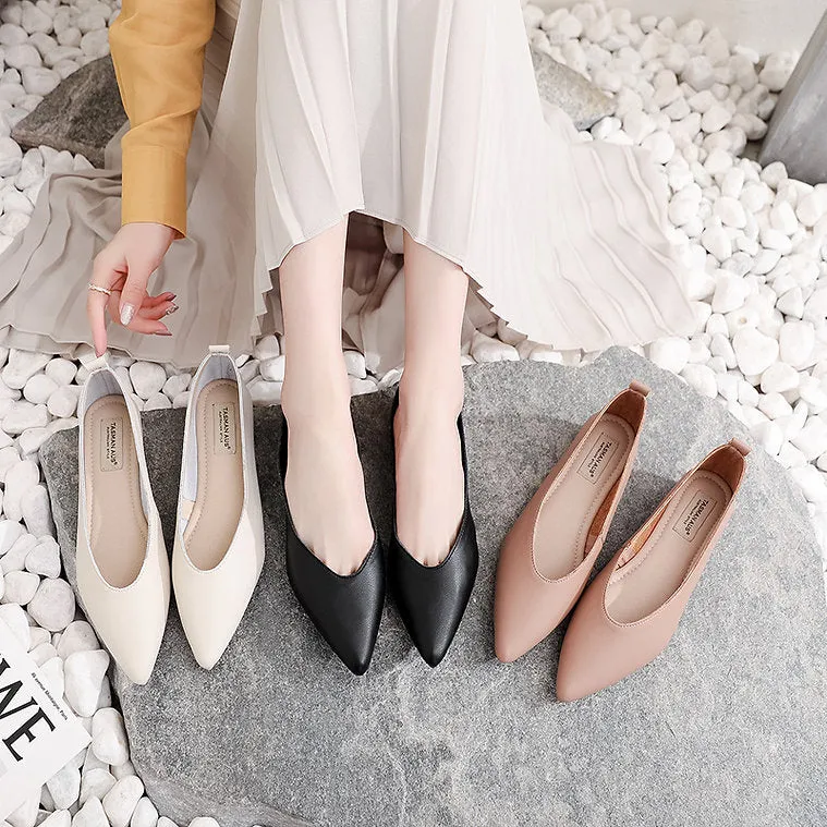 WOMEN POINTED FLAT 4366