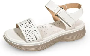 Women's Comfortable Walking Sandals Air Cushion Sport Slingback Elastic Band Platform Shoes Women Toe Ring Sandals