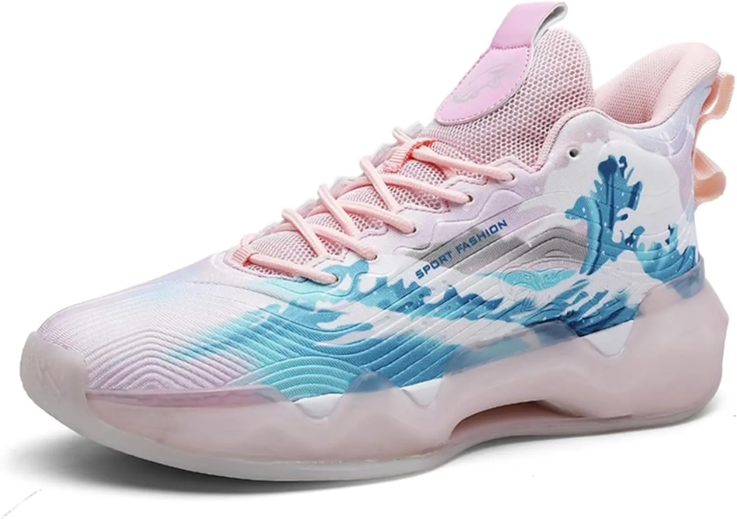 Womens Fashion Colorful Painting High Top Basketball Shoes Casual Lace Up Running Sneakers Tennis Outdoor Sport Shoes