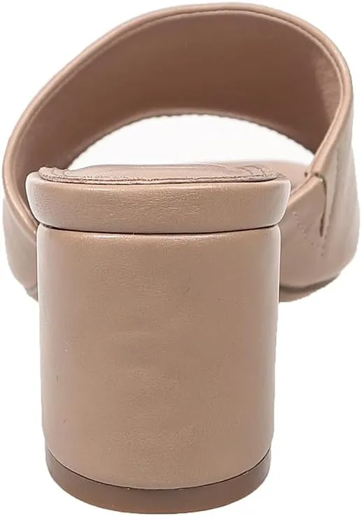 Women's Heeled Sandals Square Open Toe comfortable Heeled Mules Chunky Block Low Heel On Slides