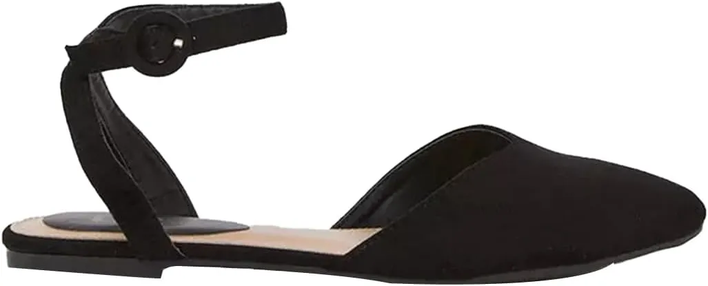 Womens/Ladies Poppy Open Back Ballerina Flats