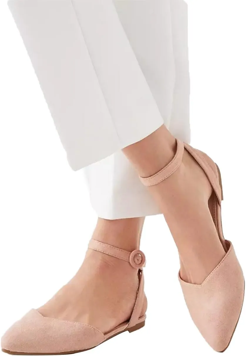 Womens/Ladies Poppy Open Back Ballerina Flats