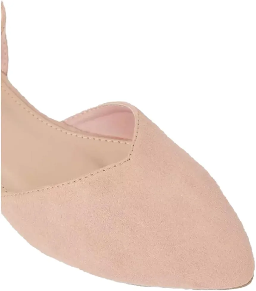 Womens/Ladies Poppy Open Back Ballerina Flats