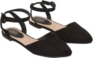 Womens/Ladies Poppy Open Back Ballerina Flats