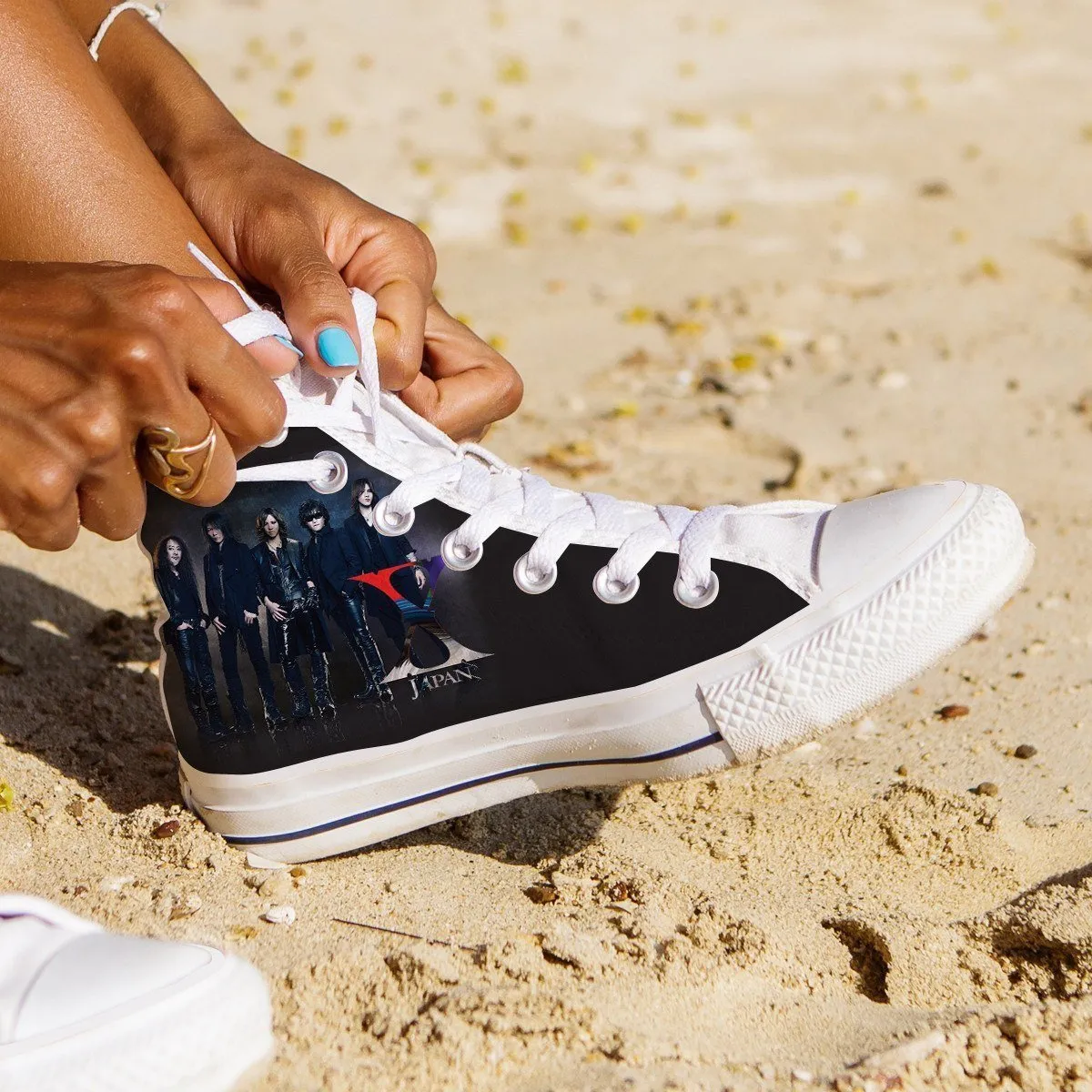 x japan ladies high top sneakers