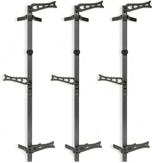 XOP Aluminum Climbing Sticks for Hunting Treestands - Set of 3 - Storm Grey w/XOP Green Steps, 34 Inches Long