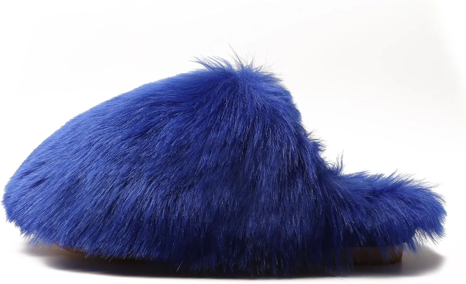 YESBOR Women's Faux Fur Fluffy Fuzzy Slippers Closed Toe Warm Winter House Slides Shoes
