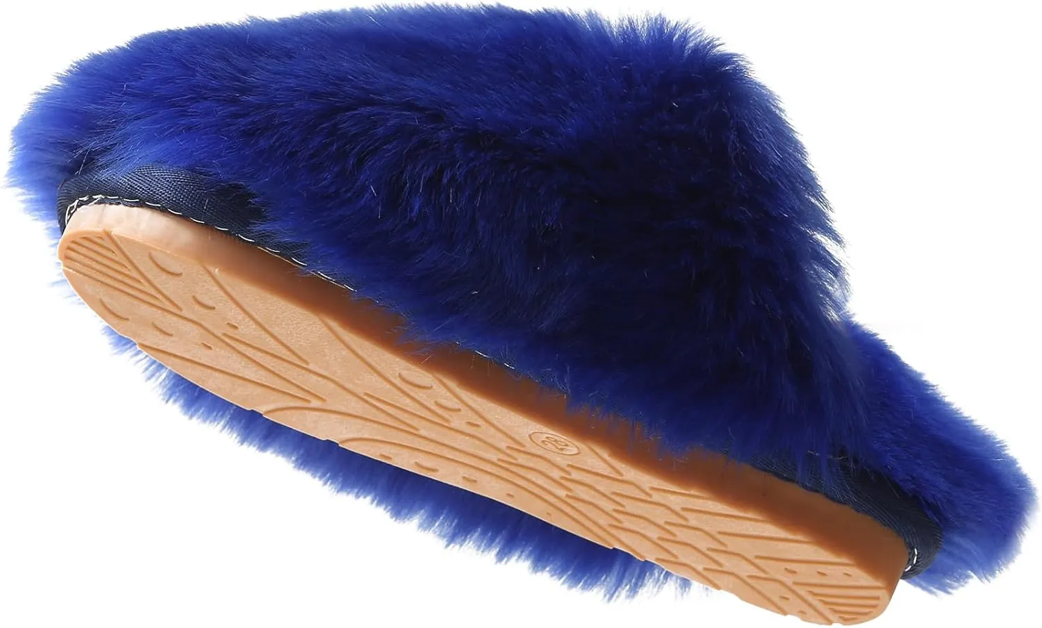 YESBOR Women's Faux Fur Fluffy Fuzzy Slippers Closed Toe Warm Winter House Slides Shoes