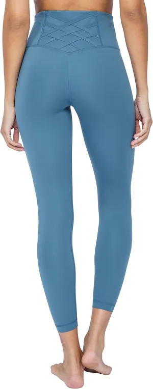 Yogalicious High Waist Ankle Legging Squat Proof Criss Cross V-Back Pant