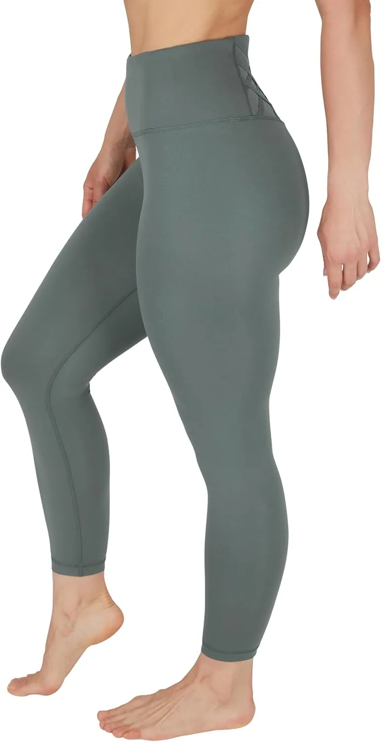 Yogalicious High Waist Squat Proof Criss Cross V-Back Ankle Length Leggings