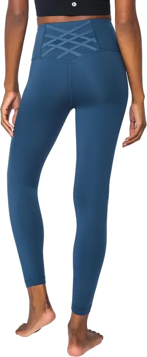 Yogalicious High Waist Squat Proof Criss Cross V-Back Ankle Length Leggings