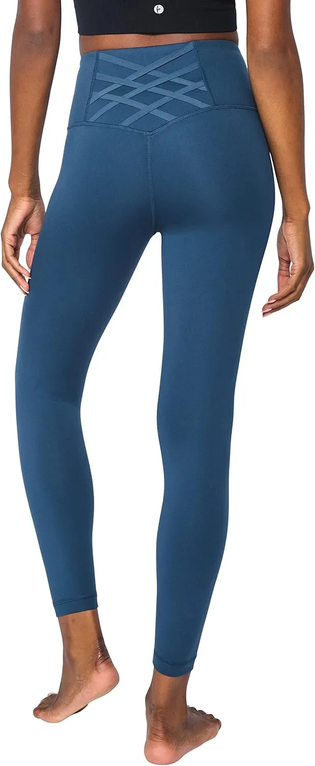 Yogalicious High Waist Squat Proof Criss Cross V-Back Ankle Length Leggings